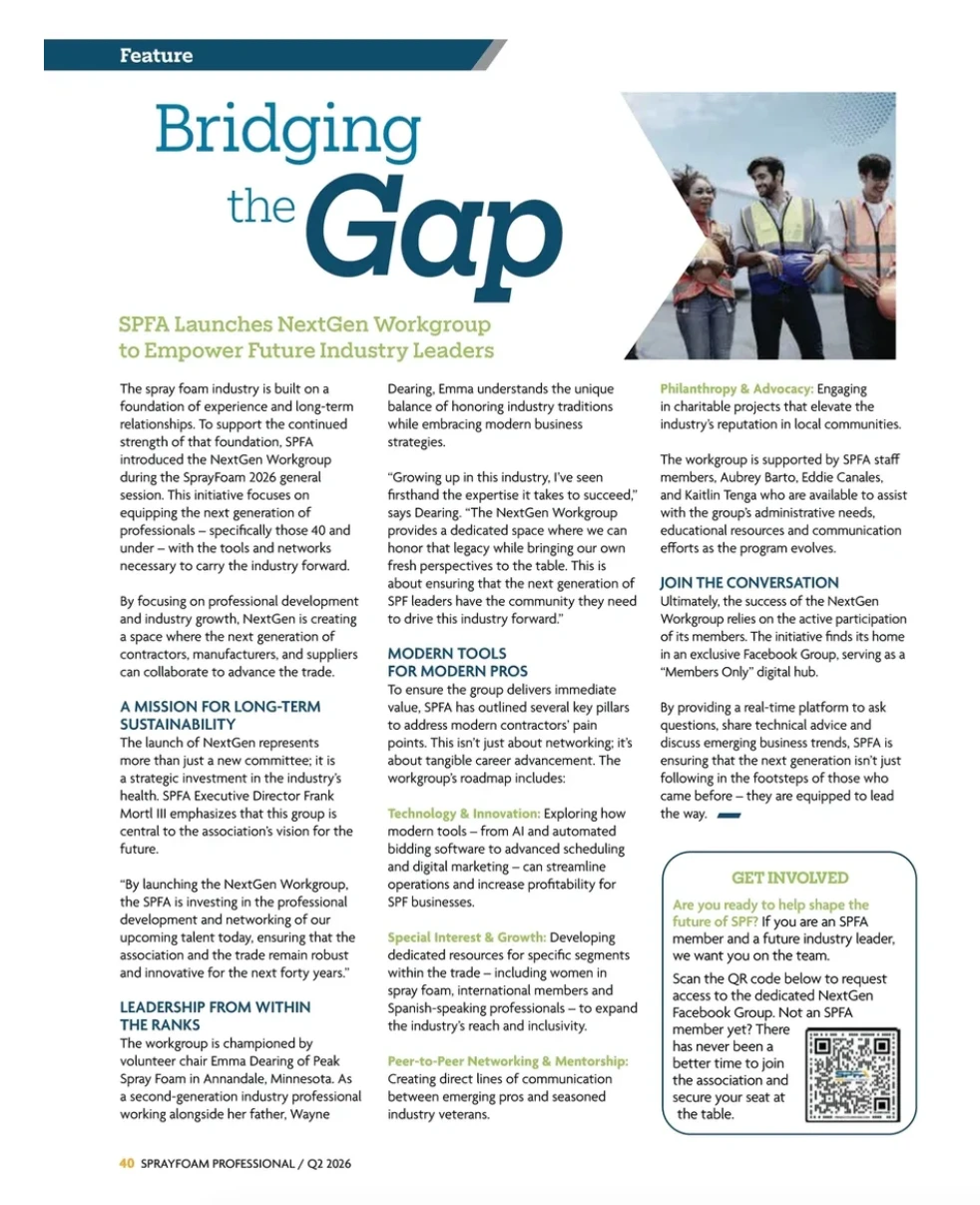 SPRAYFOAM PROFESSIONAL MAGAZINE Quarter 2 2026