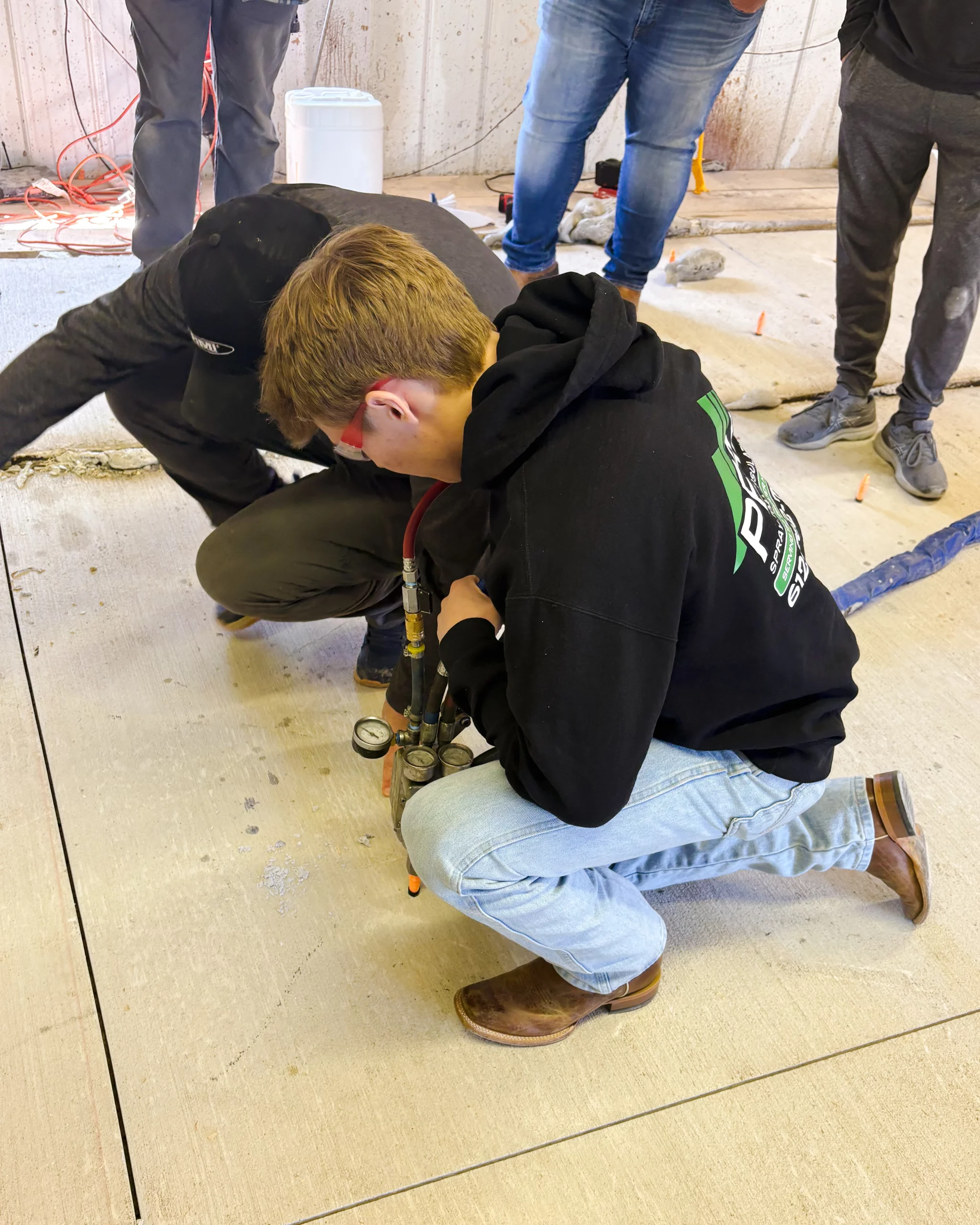 Sunken concrete lifting in St. Cloud, MN